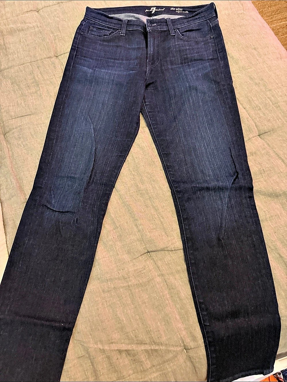 7 For All Mankind The Slim Cigarette Straight Leg Jeans Waist 28 Blue